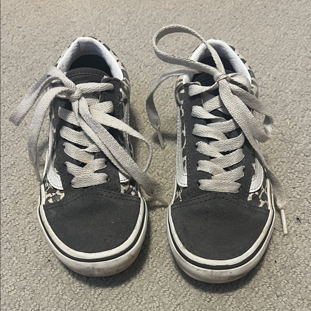 Cheetah gray & white Vans Sneakers